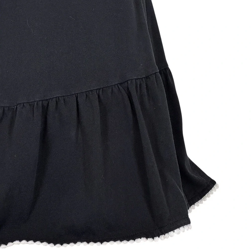 Kate‎ Spade Broome Street Women's XXS Black Embroidered Square Neck Mini Dress